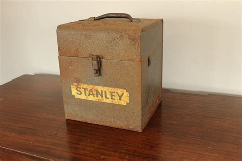 stanley metal box vintage|Vintage Stanley Tool Box for sale .